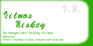 vilmos miskey business card